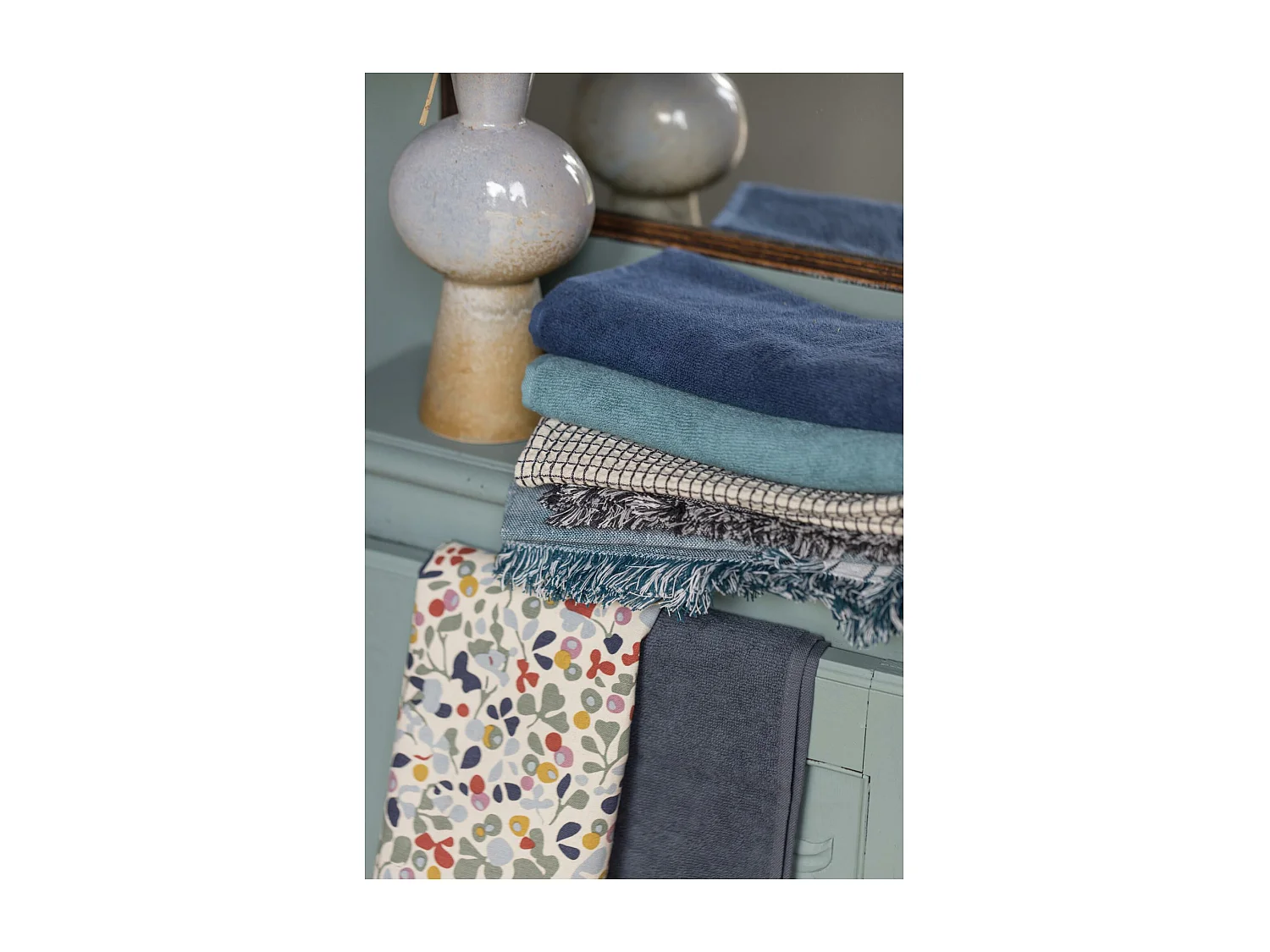 Essuie-mains œillet Curl lichen 50 x 50 cm Winkler