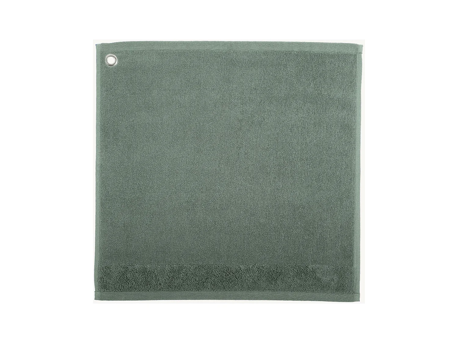 Essuie-mains Oeillet Curl vert de gris 50 x 50 cm Winkler