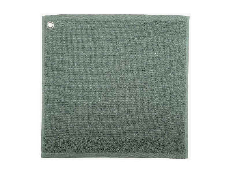 Essuie-mains Oeillet Curl vert de gris 50 x 50 cm Winkler
