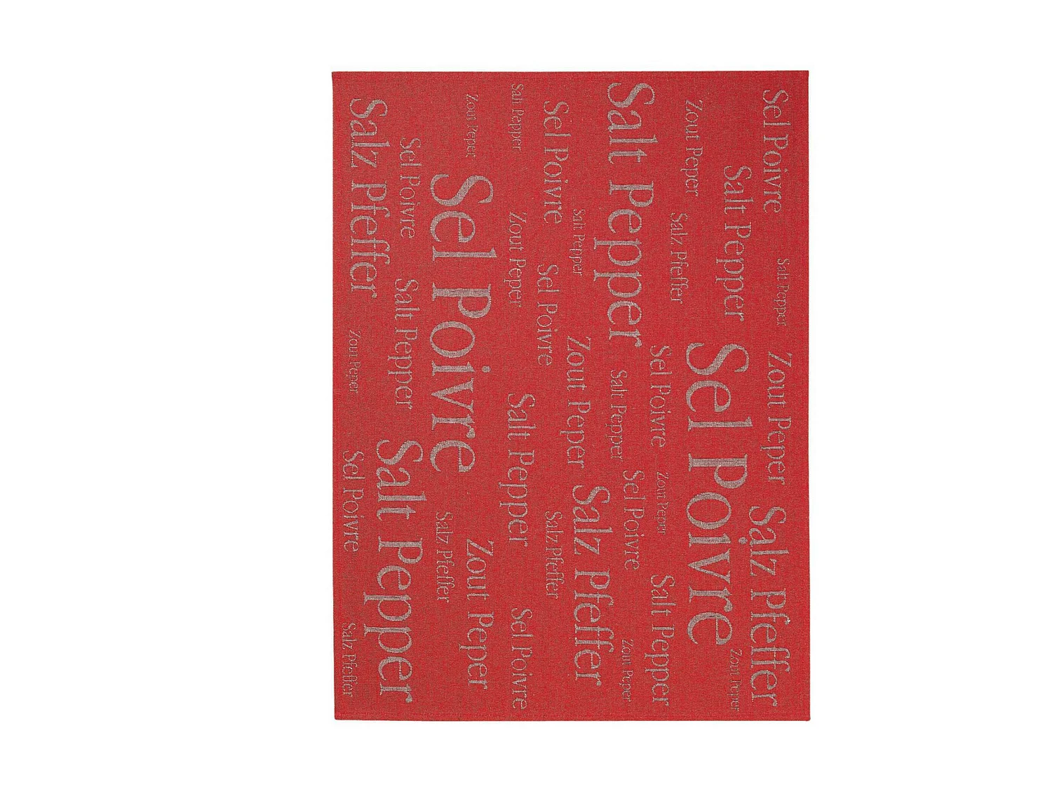 Torchon Metis Sel & Poivre rouge 50 x 70 cm Winkler