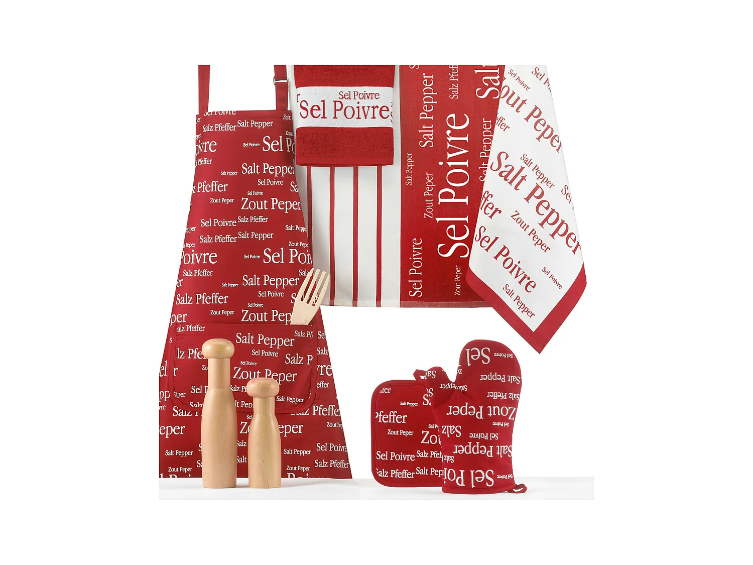 Geschirrtuch Sel & Poivre Rot 50 x 70 cm