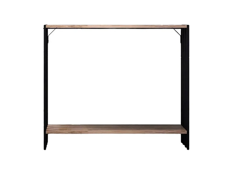 Console décor pin atlantique et noir L90 cm - VERONA