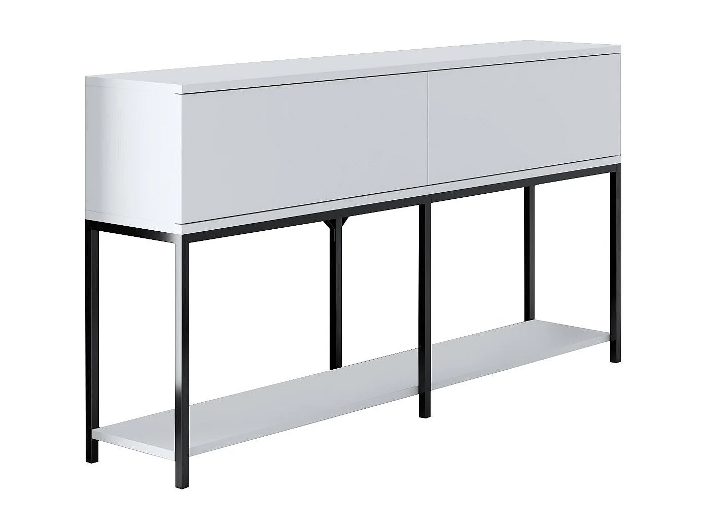 Aparador Lord Negro Blanco 150x30x80 cm