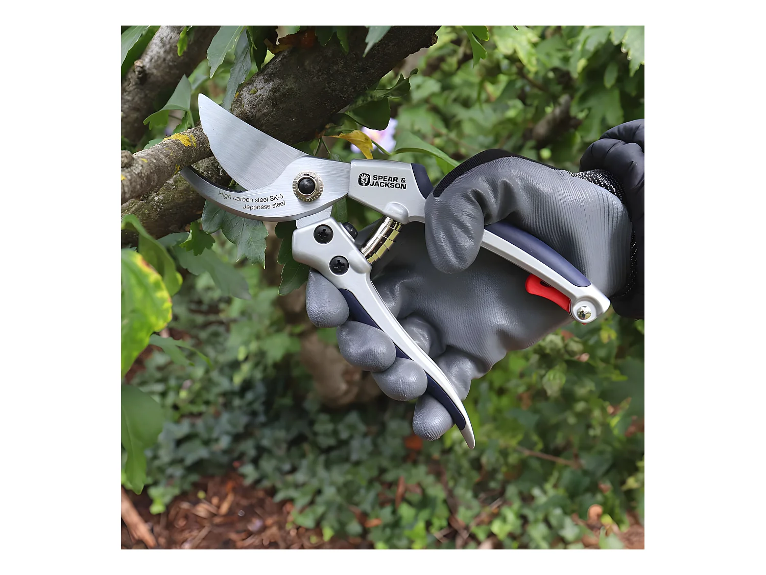 Zweihand-Gartenschere Spear & Jackson 20cm - Reibende Klinge, schneidet bis zu 20mm