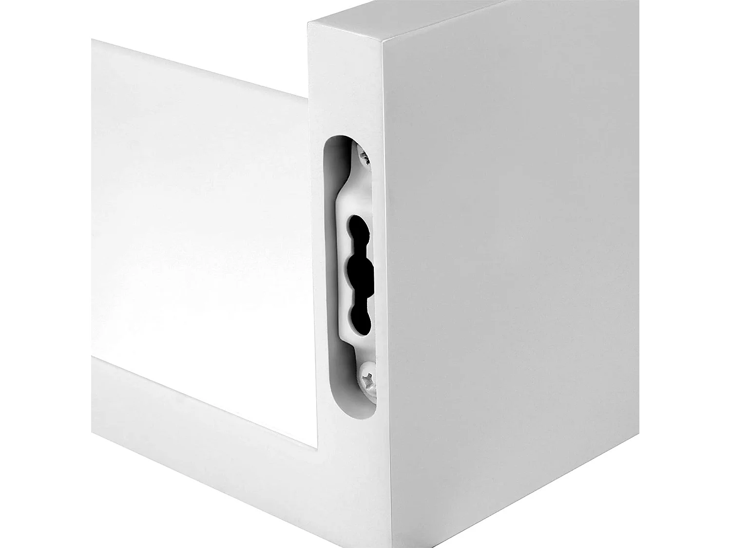 Conjunto de 3 prateleiras de parede flutuantes armazenamento decoração exposição painel MDF branco 12_0000093