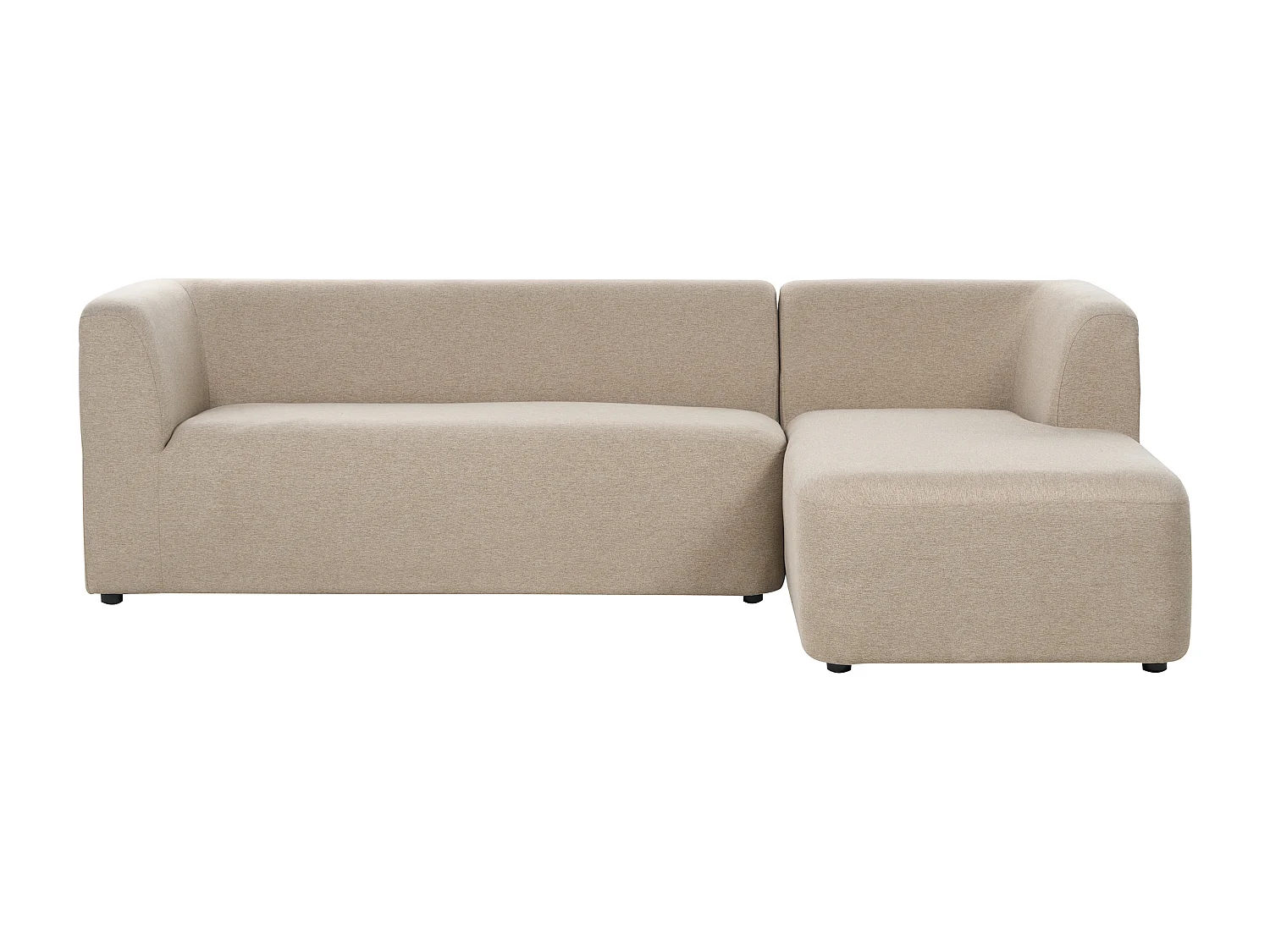 Hoekbank LAXA Stof Beige 4-zitter Linkerzijde