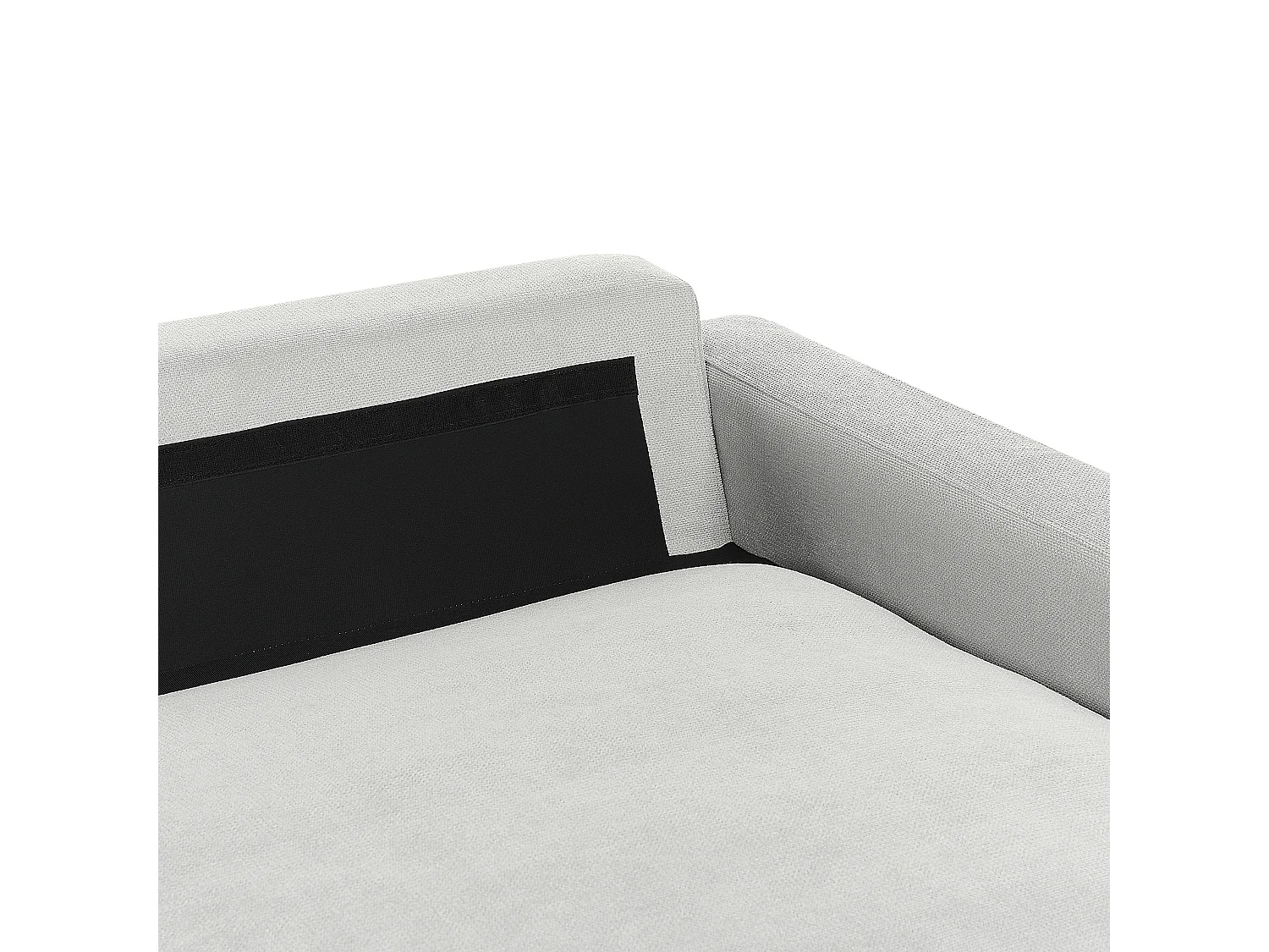 Canapé 3 Places d'Angle à droite avec Taies Lavables et Chaise Longue en Tissu Chenille Gris Clair Maloy