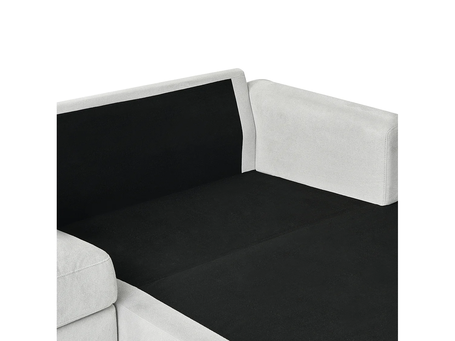 Canapé 3 Places d'Angle à droite avec Taies Lavables et Chaise Longue en Tissu Chenille Gris Clair Maloy