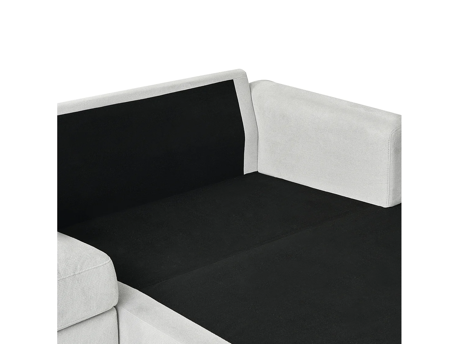 Narożnik MALOY Szenil Jasnoszary dla 3 osób Lewostronny