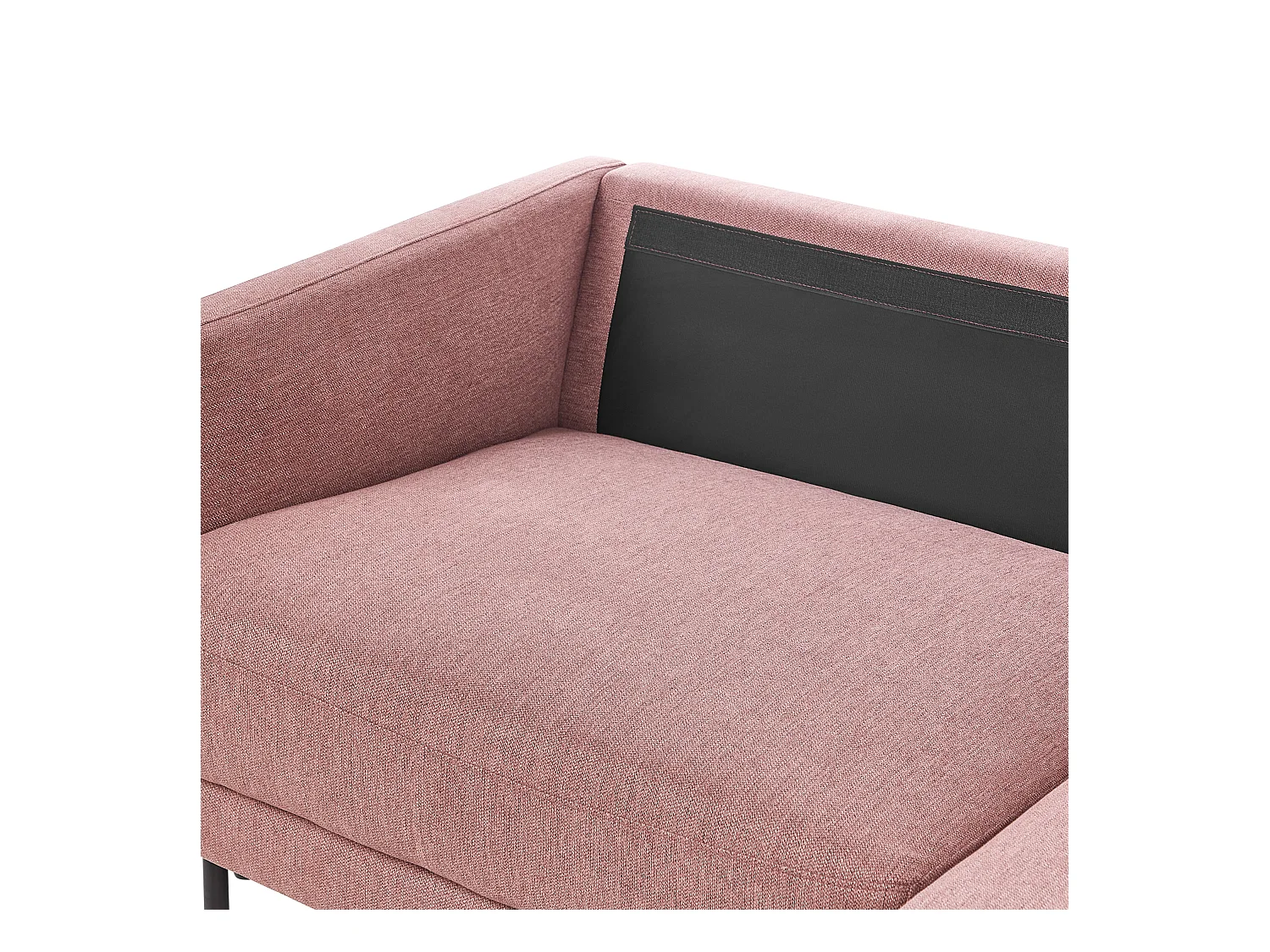 Ecksofa BREDA Stoff Rosa 2-Sitzer linksseitig