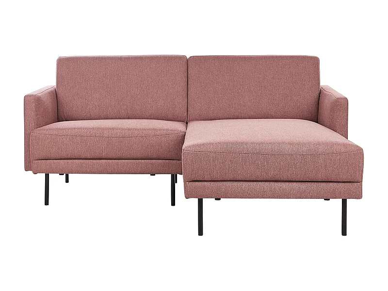 Divano angolare BREDA Tessuto Rosa 2 posti Lato Sinistro