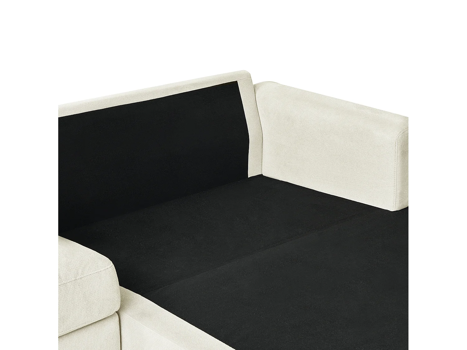 Narożnik MALOY Szenil Złamana biel dla 3 osób Lewostronny