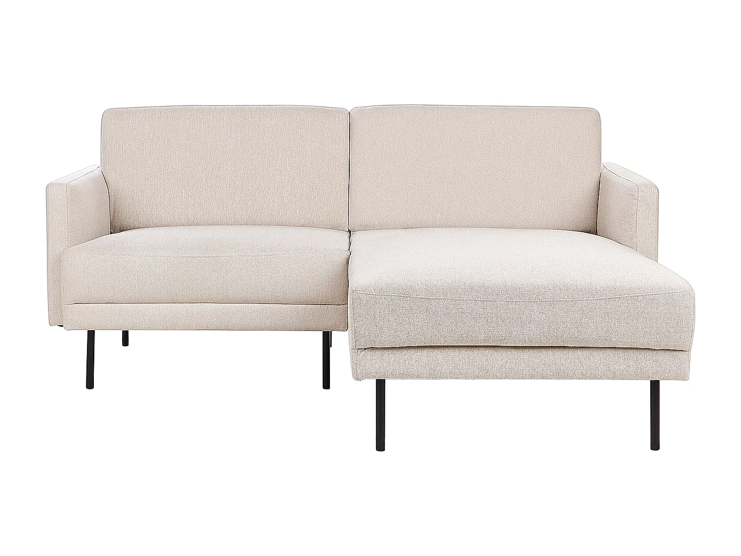 Canapé d'angle BREDA Tissu Beige clair 2 places Côté gauche