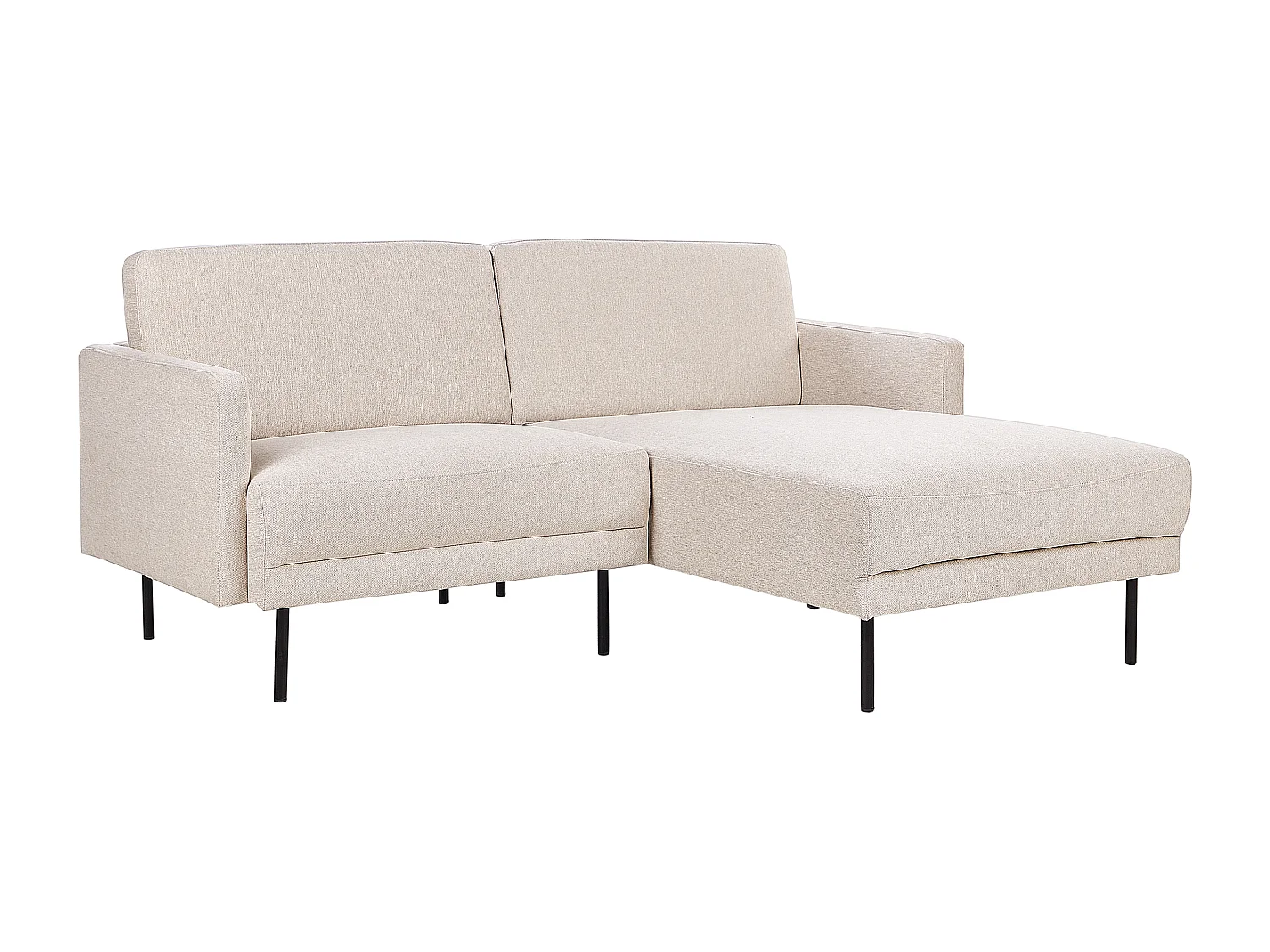 Canapé d'angle BREDA Tissu Beige clair 2 places Côté gauche