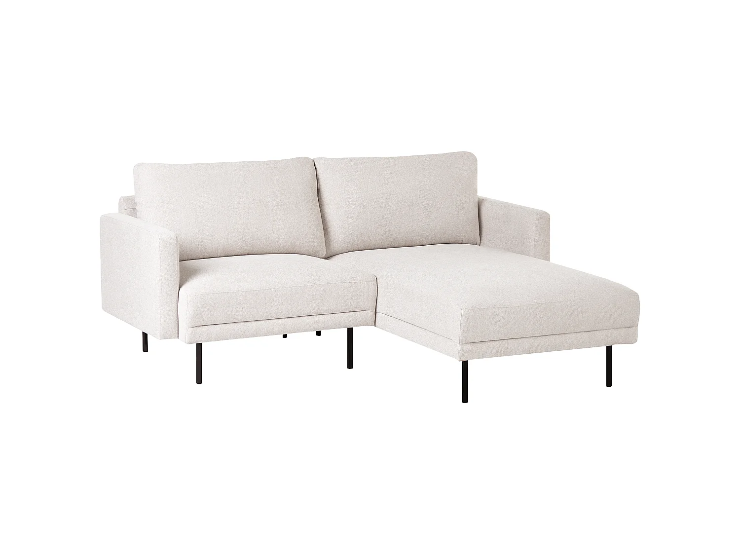 Canapé d'angle BREDA Tissu Beige clair 2 places Côté gauche