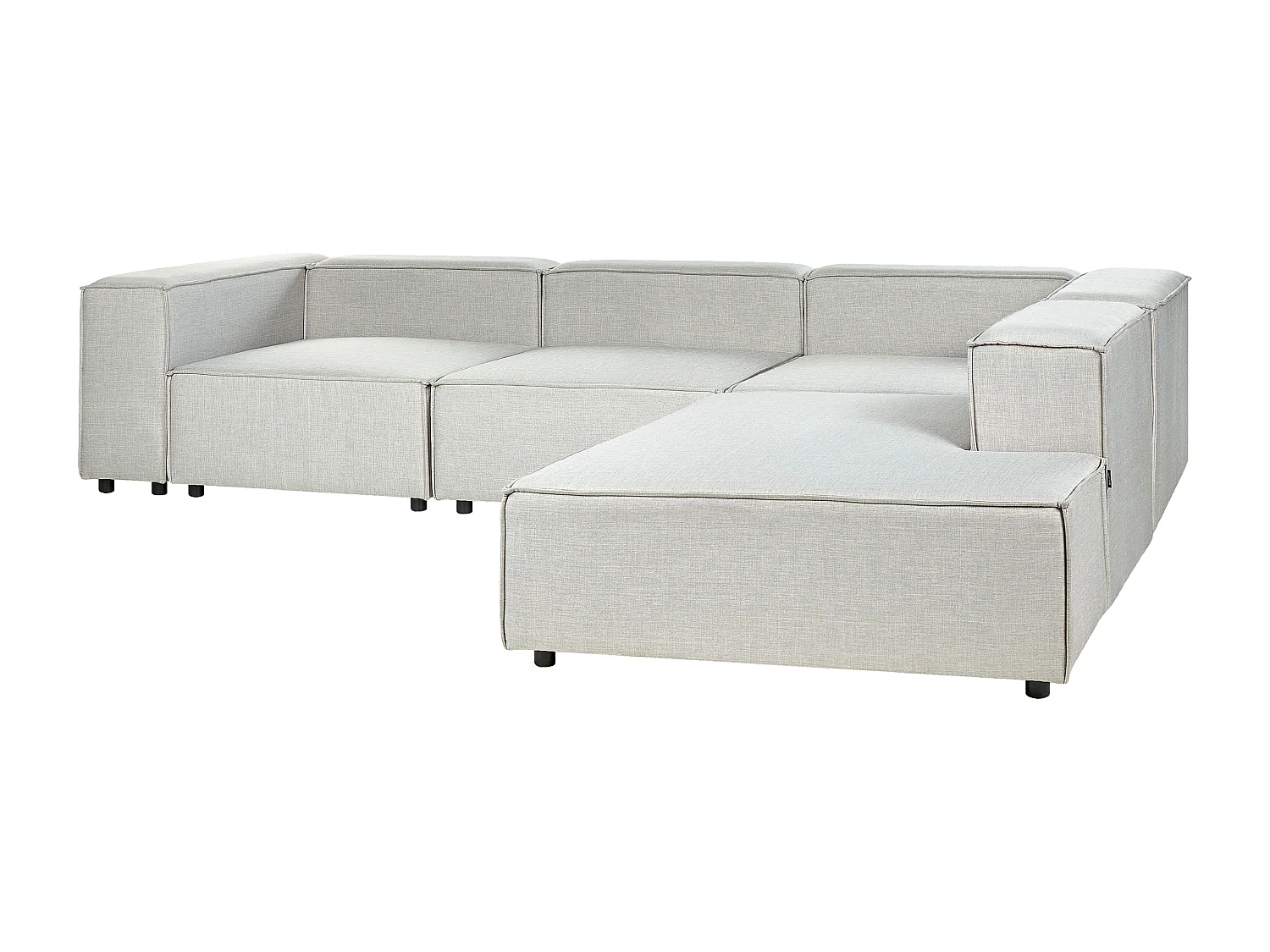 Hoekbank APRICA Lichtgrijs Stof Linkerzijde