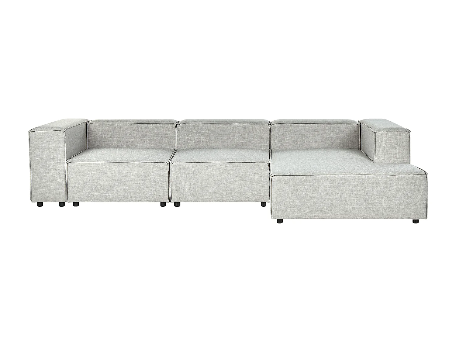 Hoekbank APRICA Lichtgrijs Stof Linkerzijde