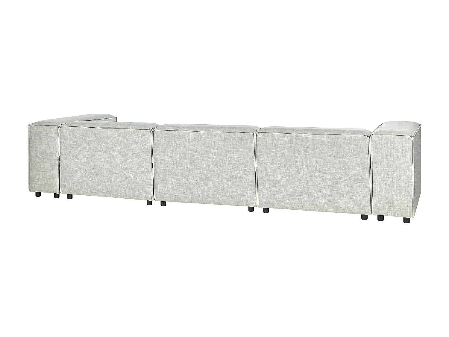 Hoekbank APRICA Lichtgrijs Stof Linkerzijde