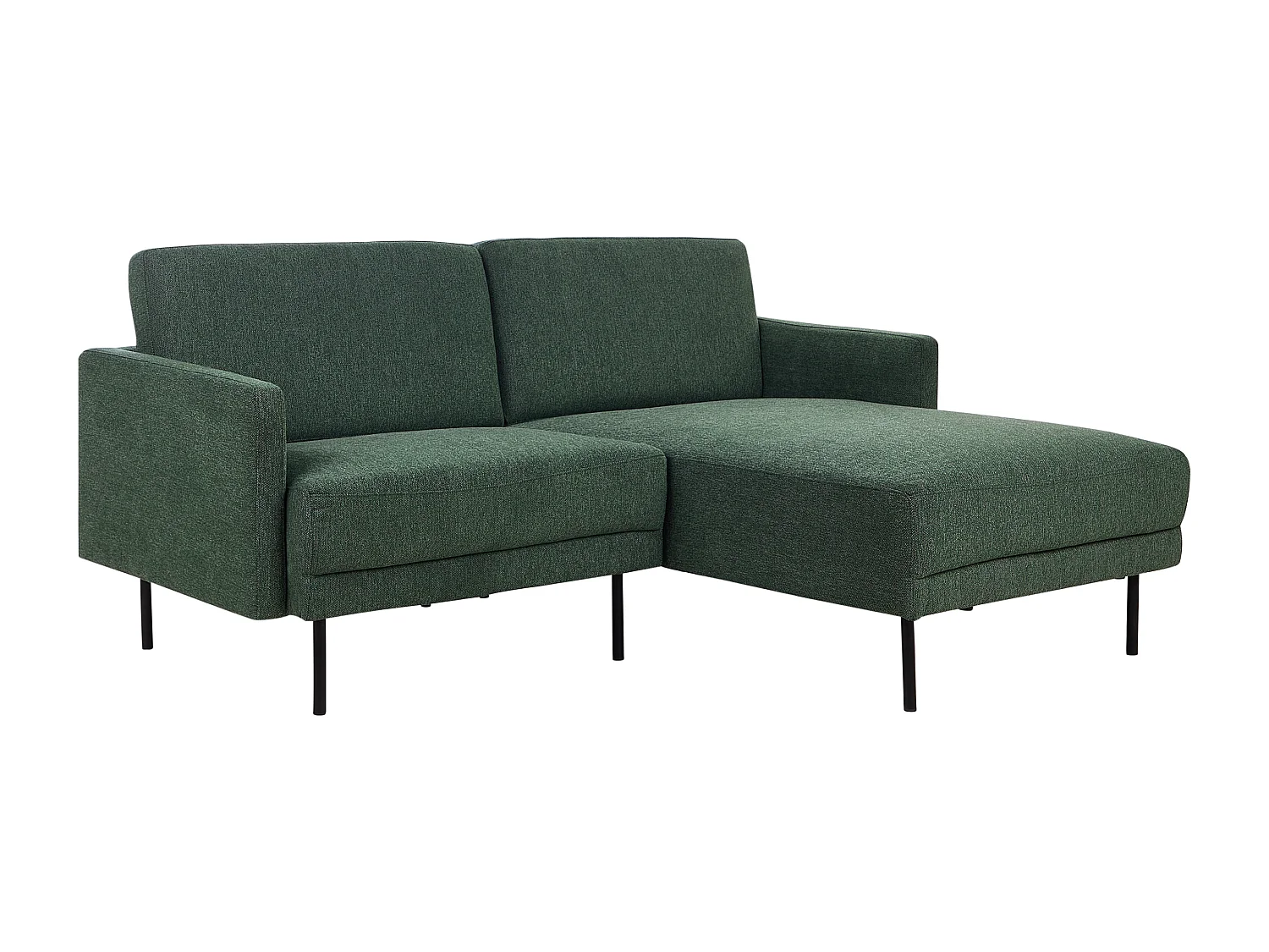 Divano angolare BREDA Tessuto Verde scuro 2 posti Lato Sinistro