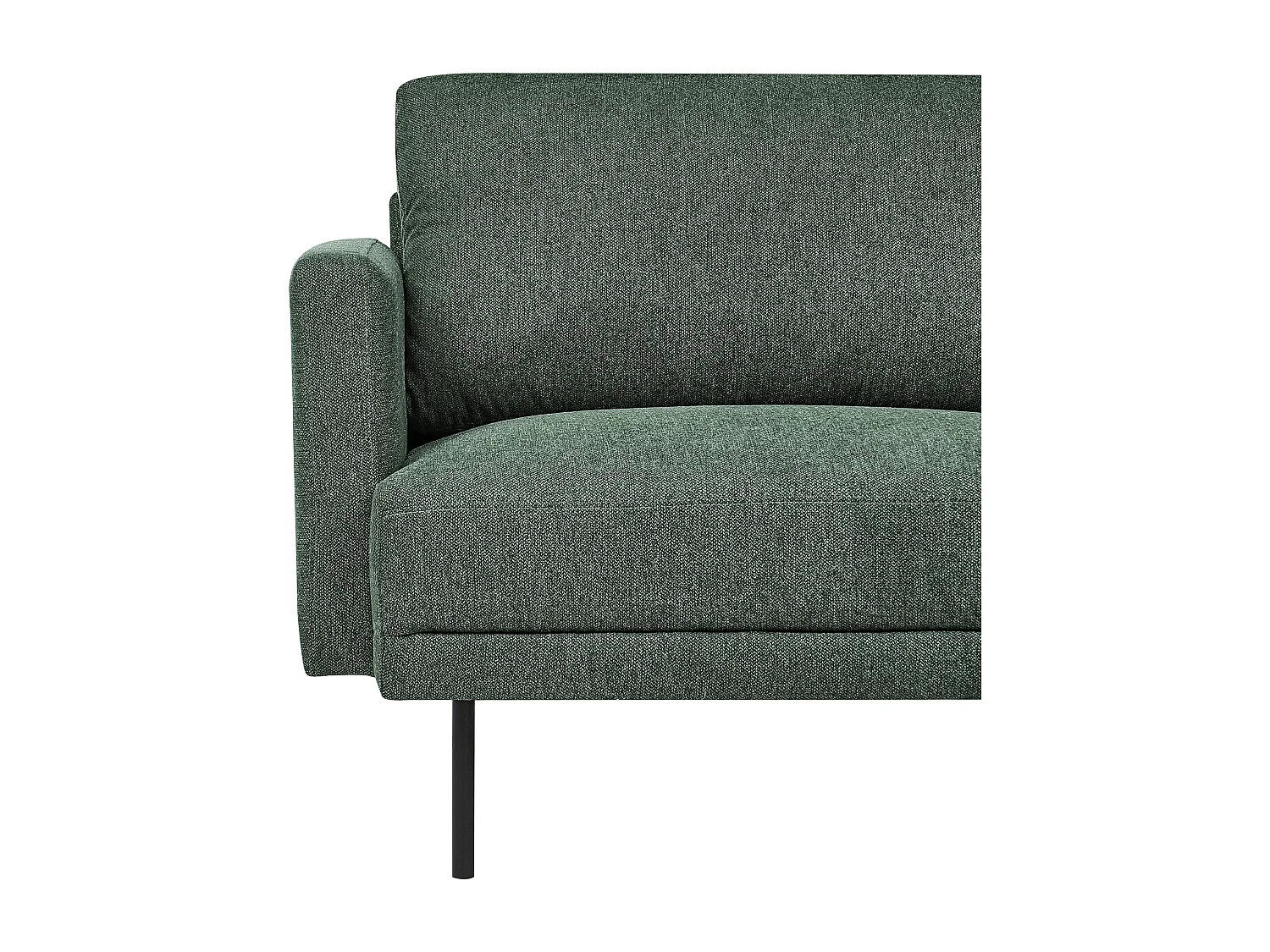 Canapé d'angle BREDA Tissu Vert foncé 2 places Côté gauche