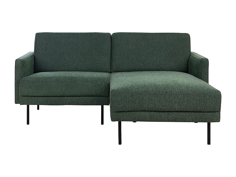 Divano angolare BREDA Tessuto Verde scuro 2 posti Lato Sinistro