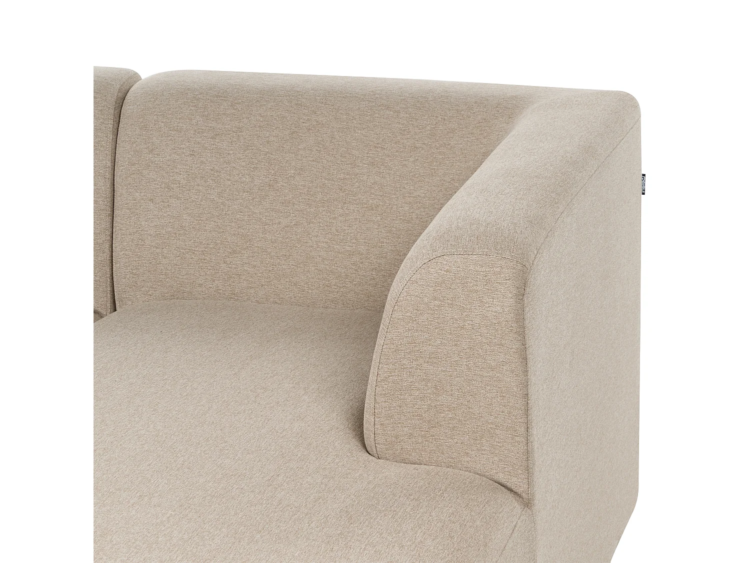 Hoekbank LAXA Stof Beige 4-zitter Rechterzijde