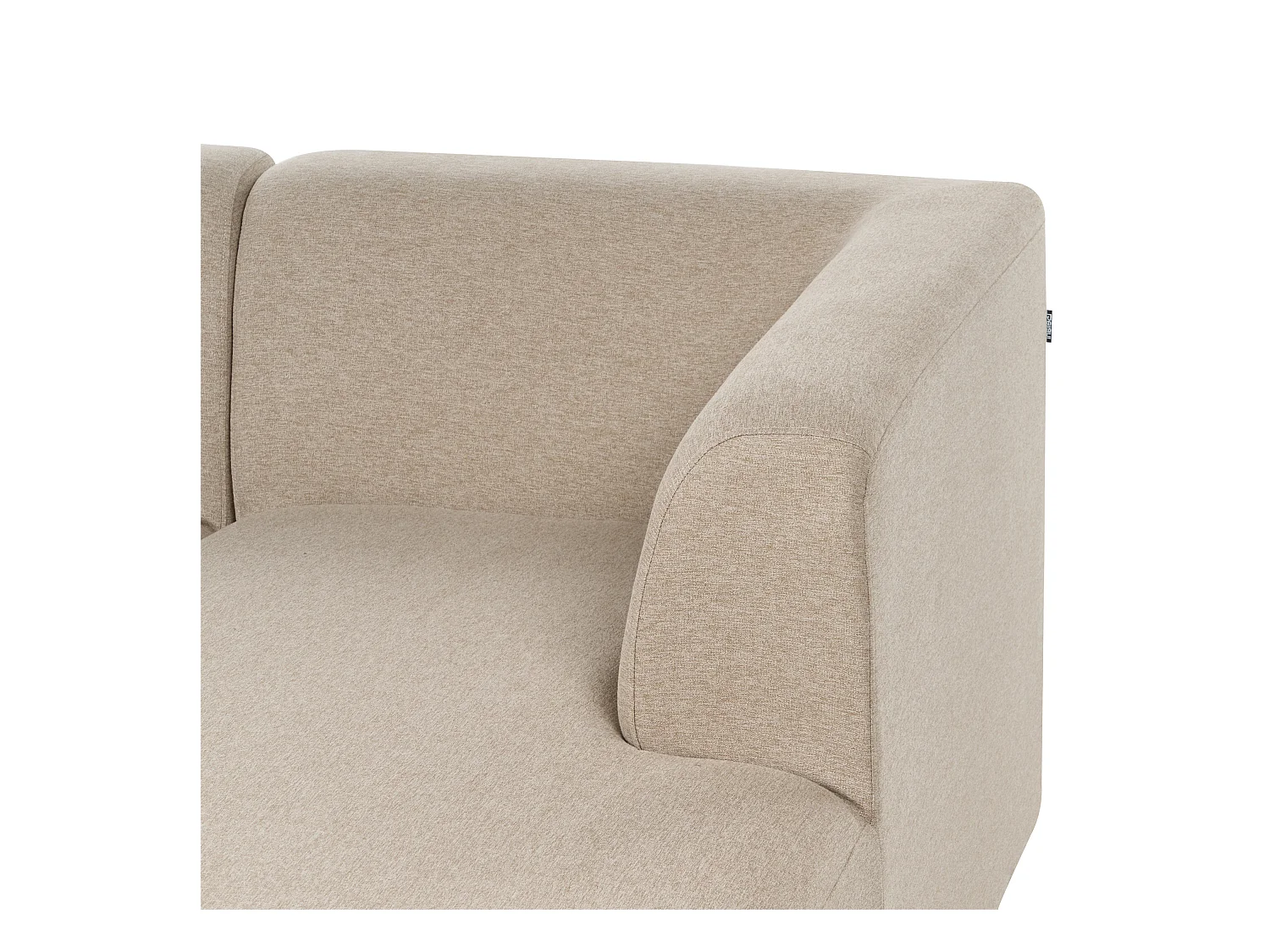 Divano angolare LAXA Tessuto Beige 4 posti Lato destro