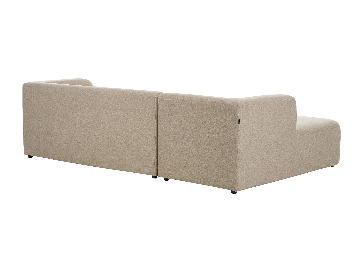 Hoekbank LAXA Stof Beige 4-zitter Rechterzijde