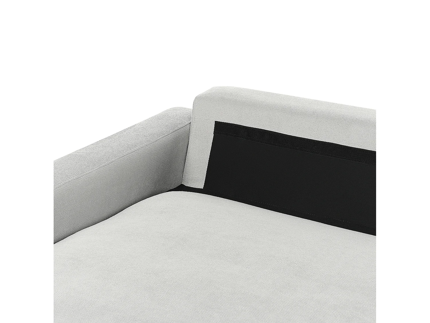 Sofá de canto MALOY Chenille Cinzento claro 3 lugares à direita