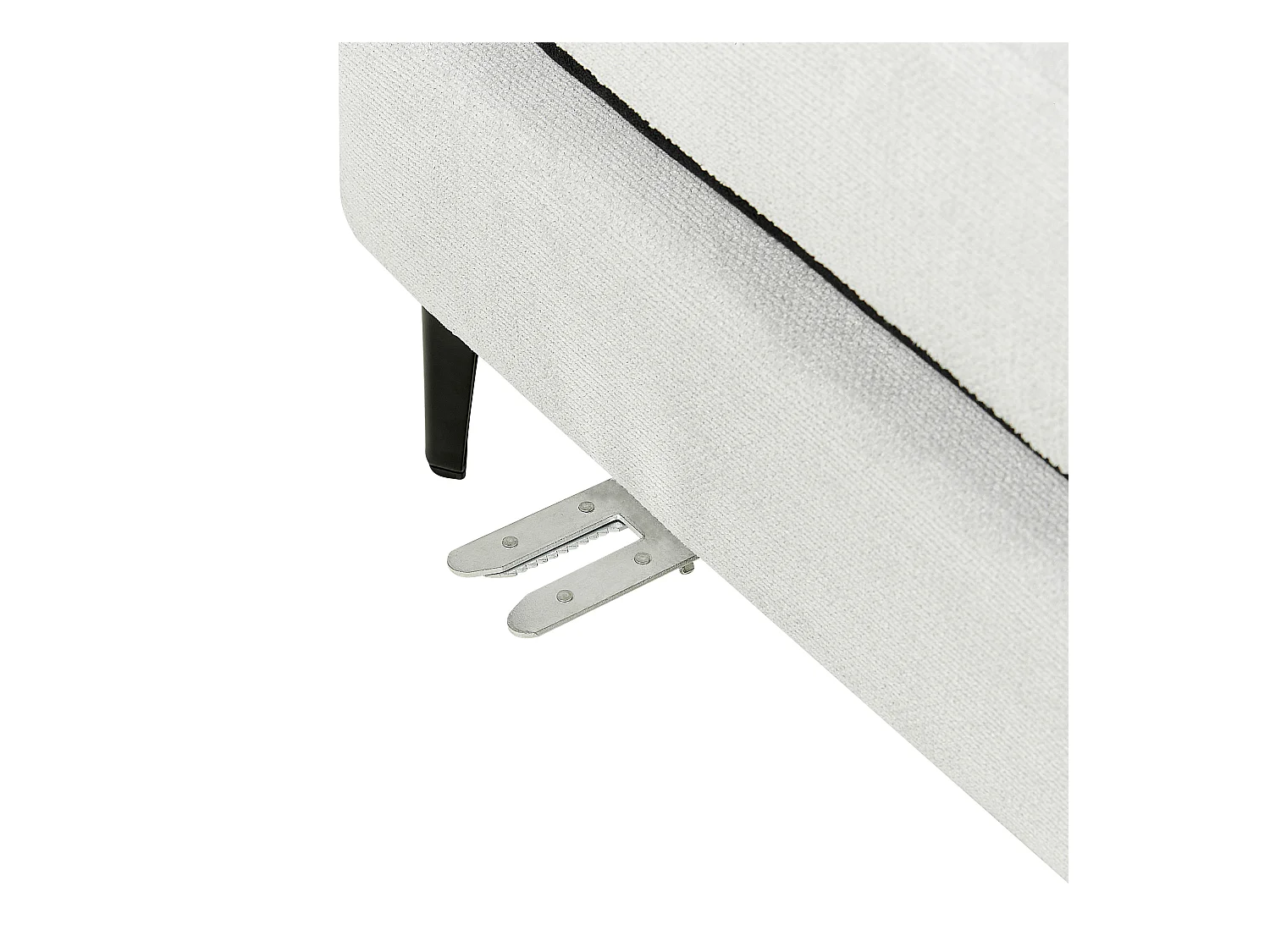 Canapé 3 Places d'Angle à gauche avec Taies Lavables et Chaise Longue en Tissu Chenille Gris Clair Maloy