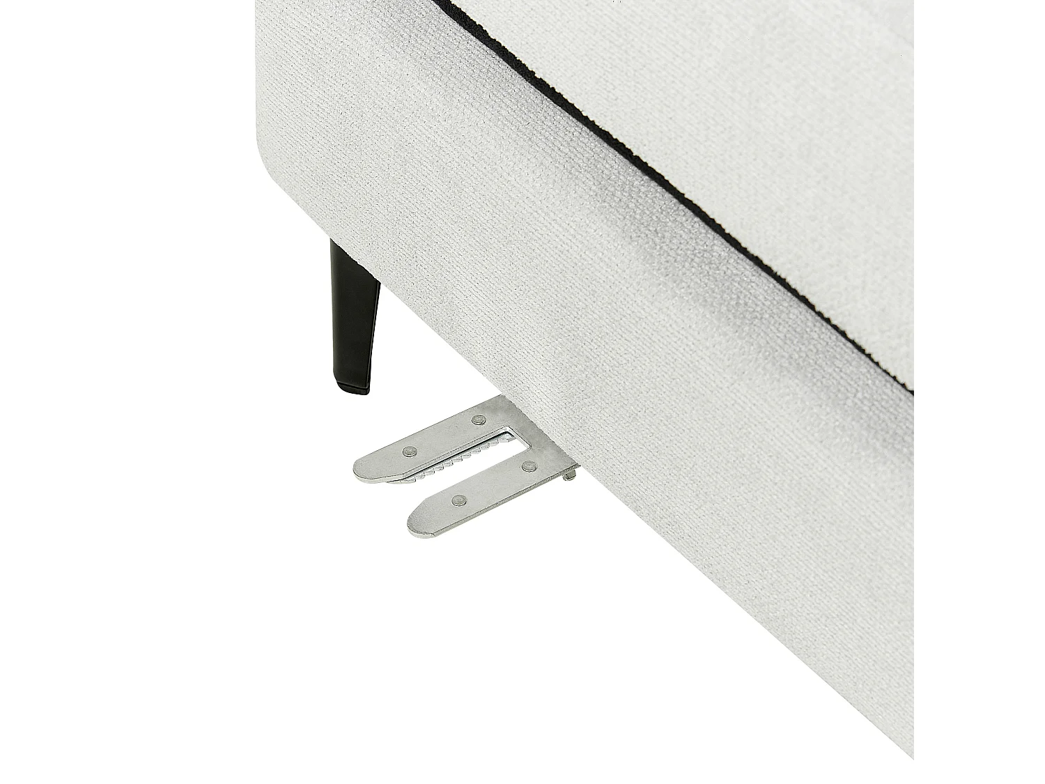 Canapé 3 Places d'Angle à gauche avec Taies Lavables et Chaise Longue en Tissu Chenille Gris Clair Maloy