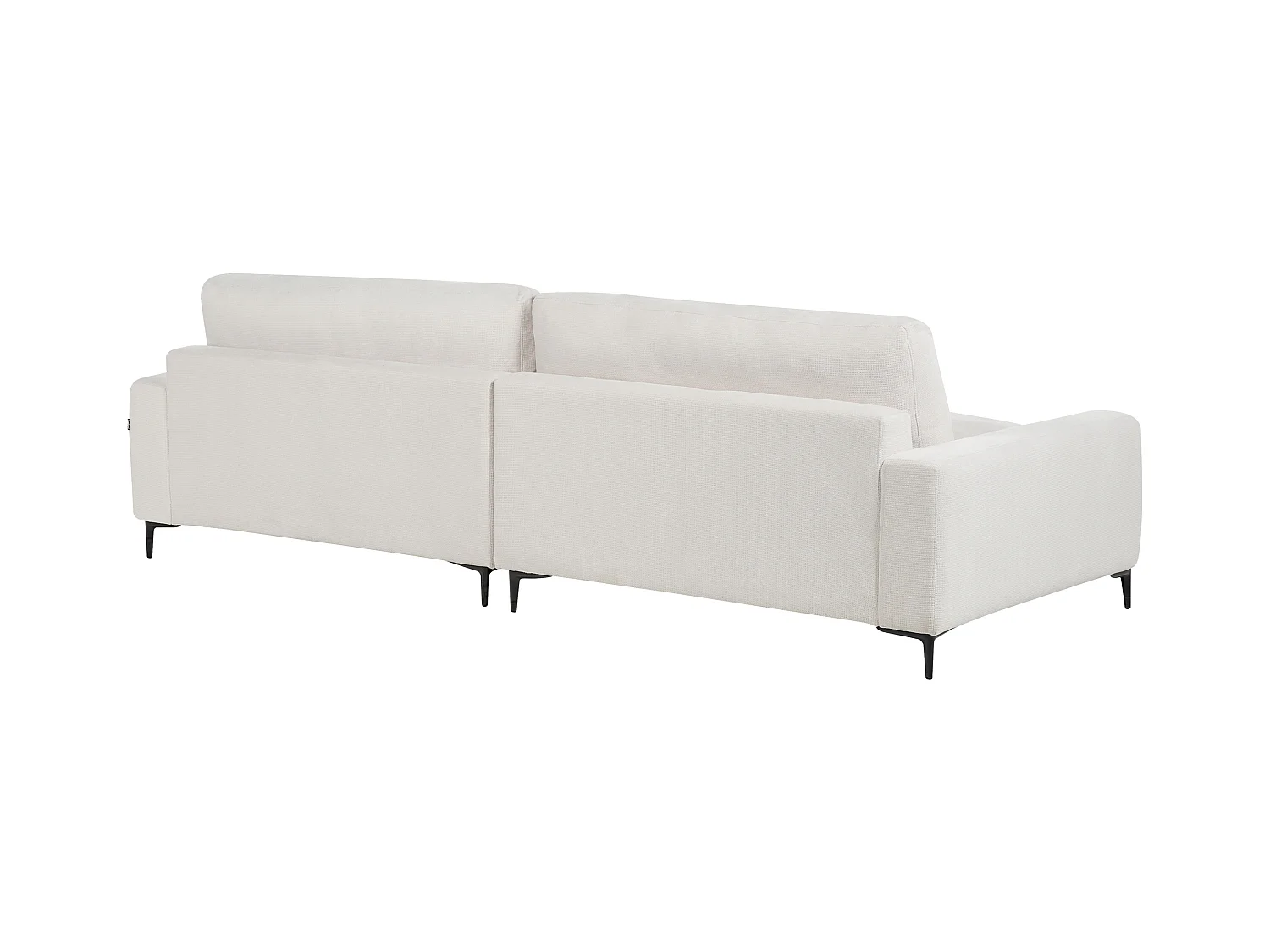 Hoekbank MALOY Chenille Gebroken wit 3-zitter Rechterzijde