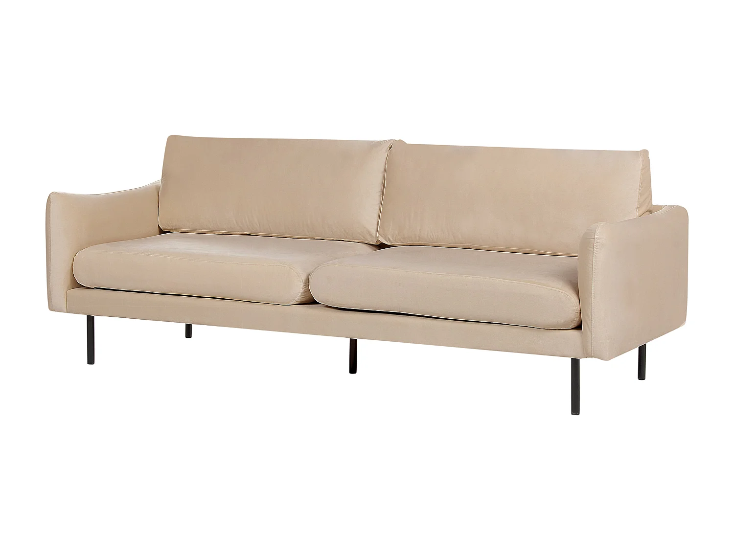 Sofa VINTERBRO Samtstoff Beige 3-Sitzer