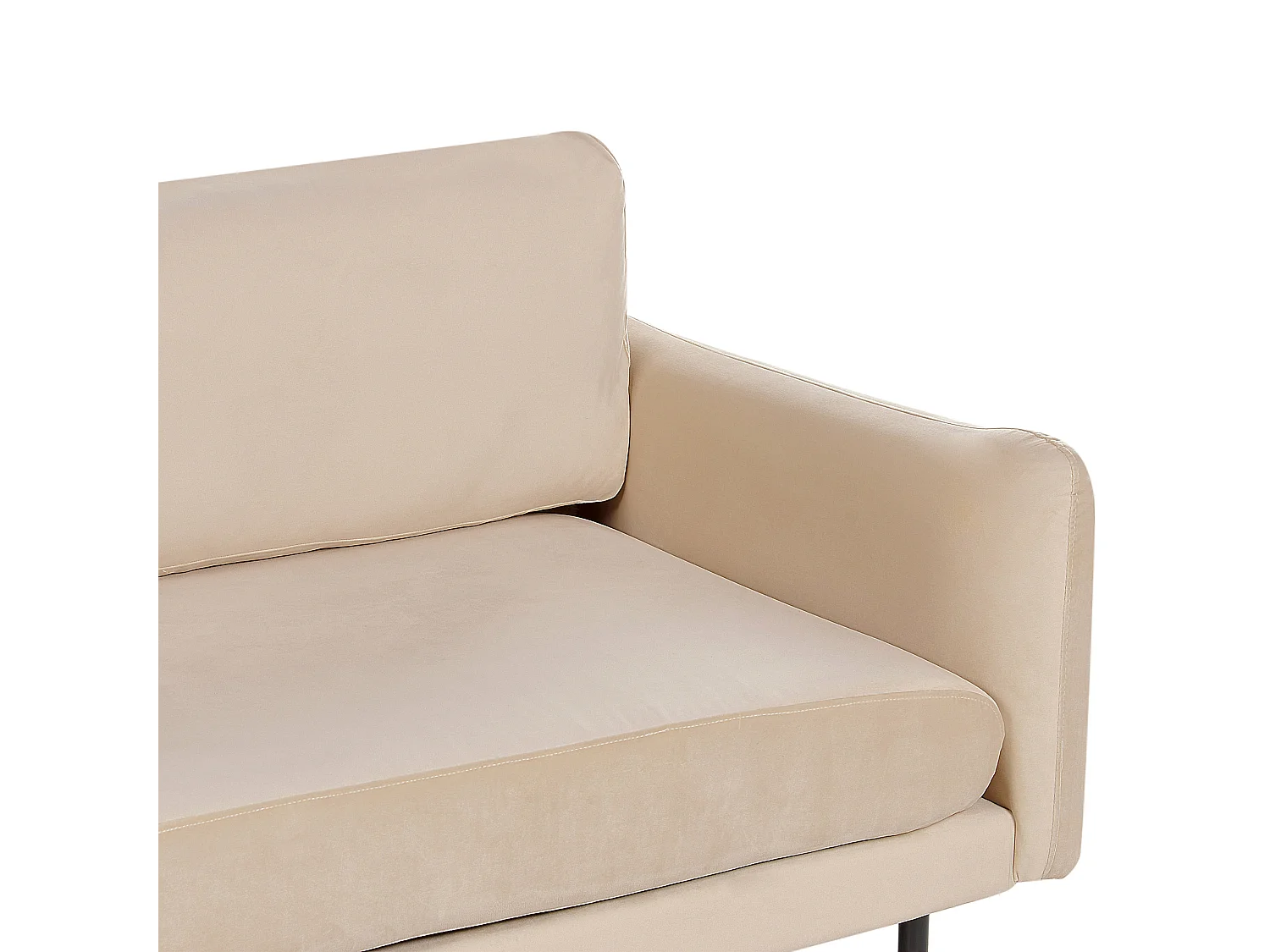 Sofa VINTERBRO Samtstoff Beige 3-Sitzer
