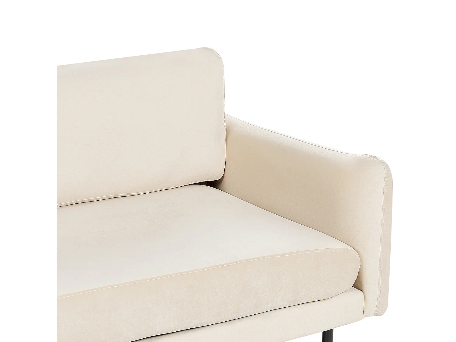 Sofa VINTERBRO Samtstoff Hellbeige 3-Sitzer