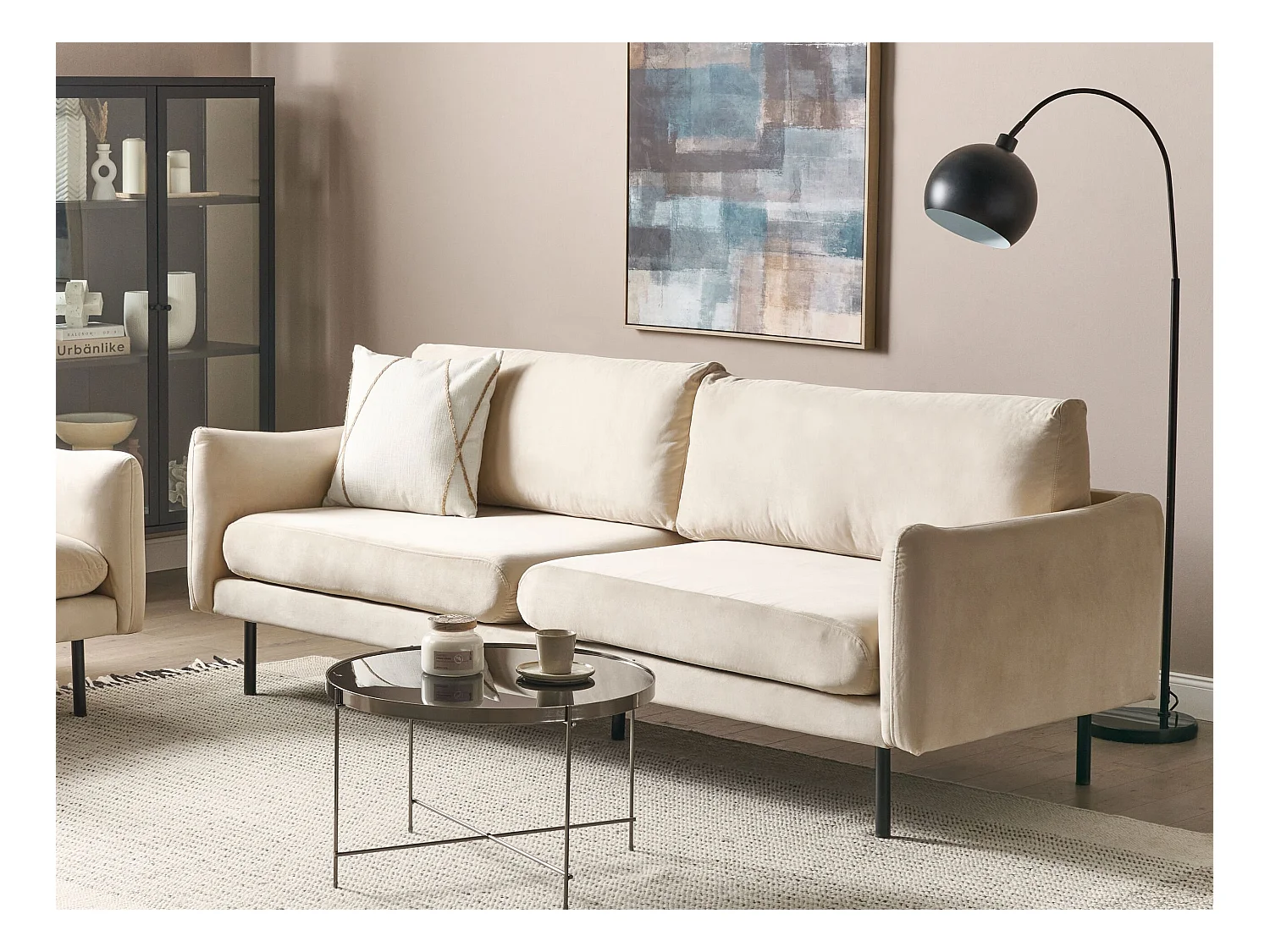 Canapé 3 places VINTERBRO Velours Beige clair