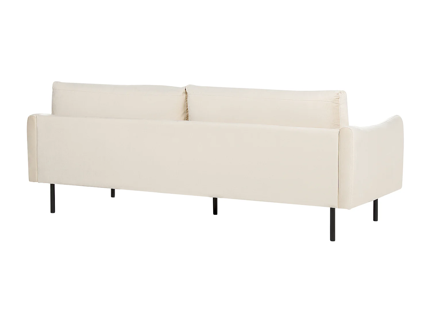 Sofa VINTERBRO Samtstoff Hellbeige 3-Sitzer