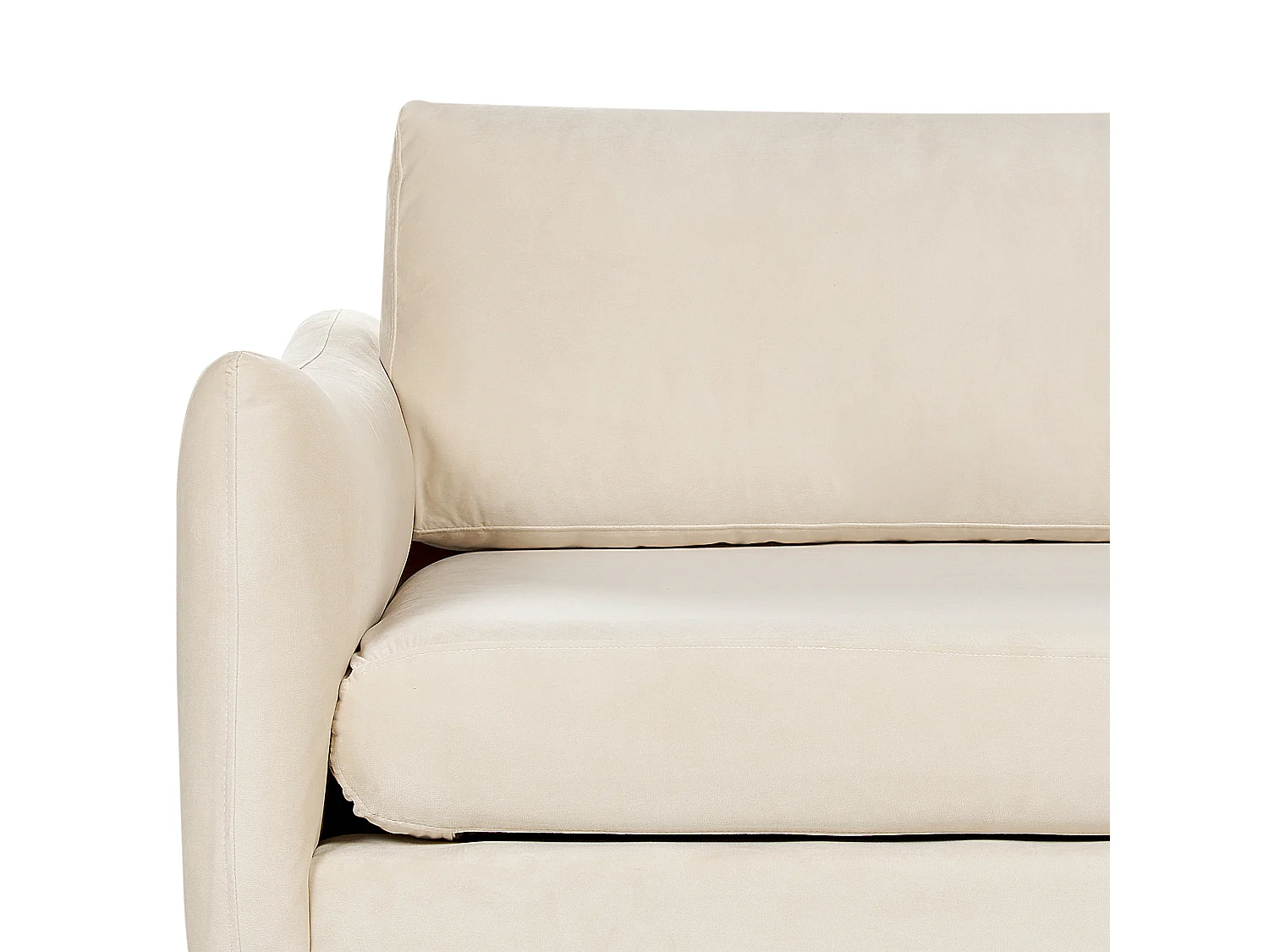 Sofa VINTERBRO Samtstoff Hellbeige 3-Sitzer
