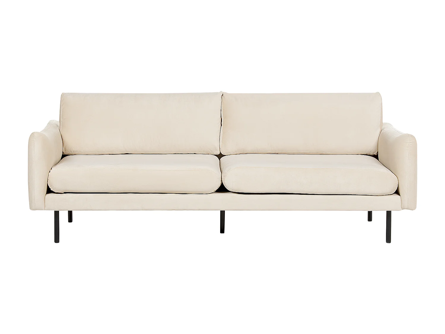Sofa VINTERBRO Samtstoff Hellbeige 3-Sitzer