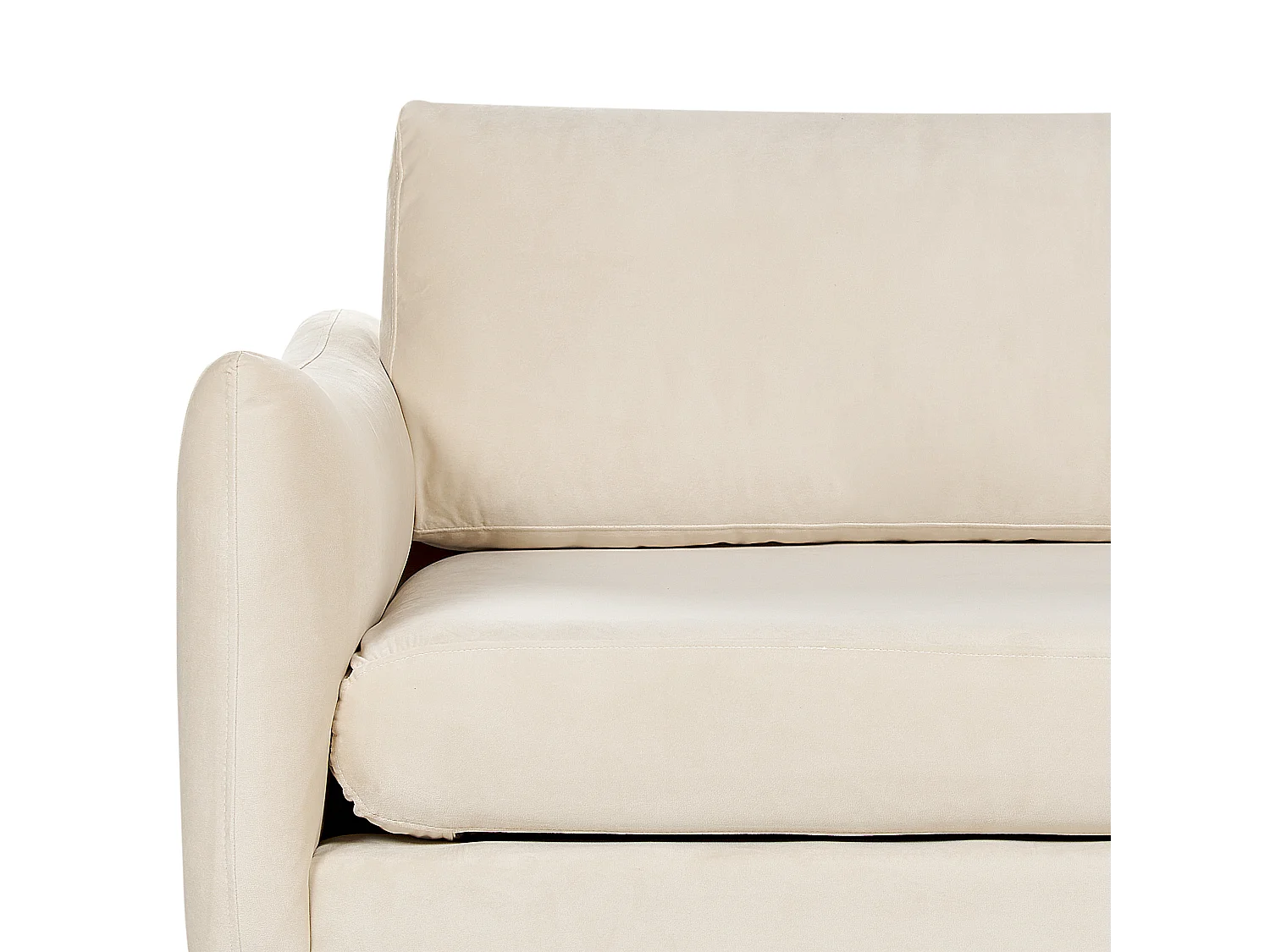 Sofa VINTERBRO Samtstoff Hellbeige 3-Sitzer