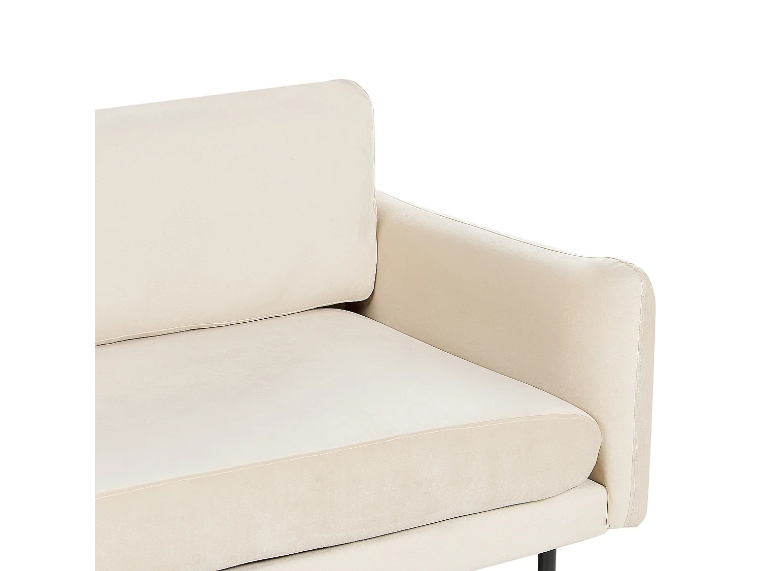 Sofa VINTERBRO Samtstoff Hellbeige 3-Sitzer