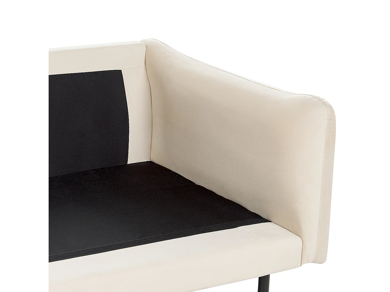 Sofa VINTERBRO Samtstoff Hellbeige 3-Sitzer