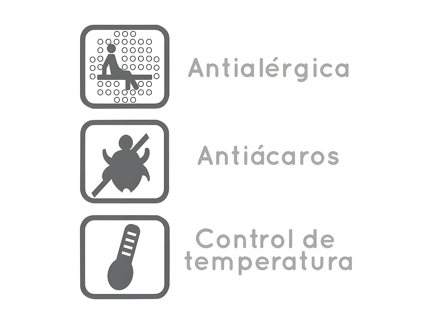 Almohada de Pack 3 viscoelástica termovariable 90/70/70cm