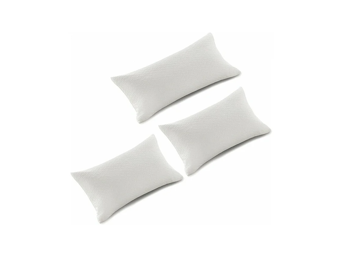 Oreiller Pack 3 100% flocons de viscose et pur 90/70/70cm