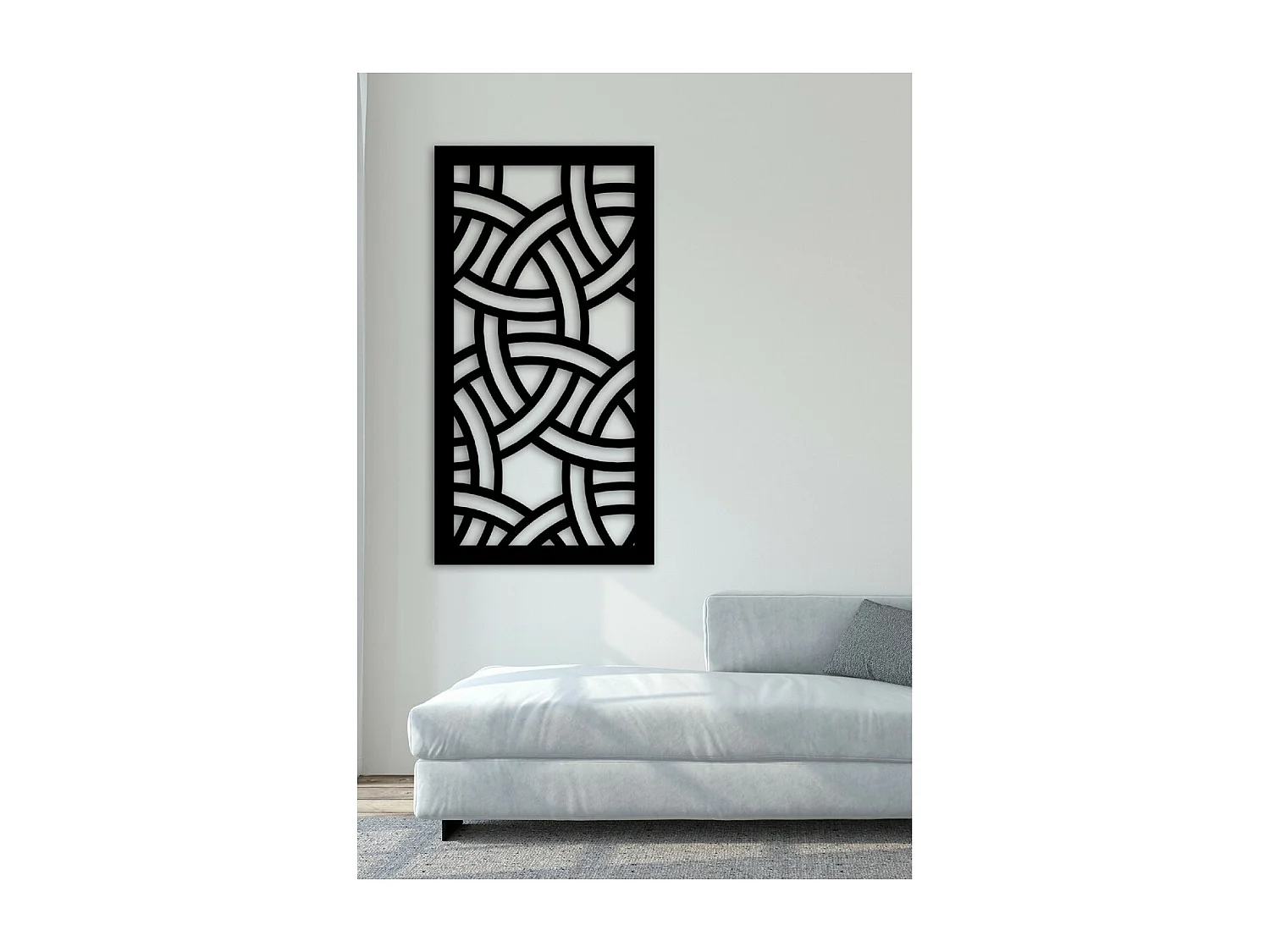 Decoração em Metal Composição Geométrica 10, Preto, 50x3x95 cm, EPIKASA