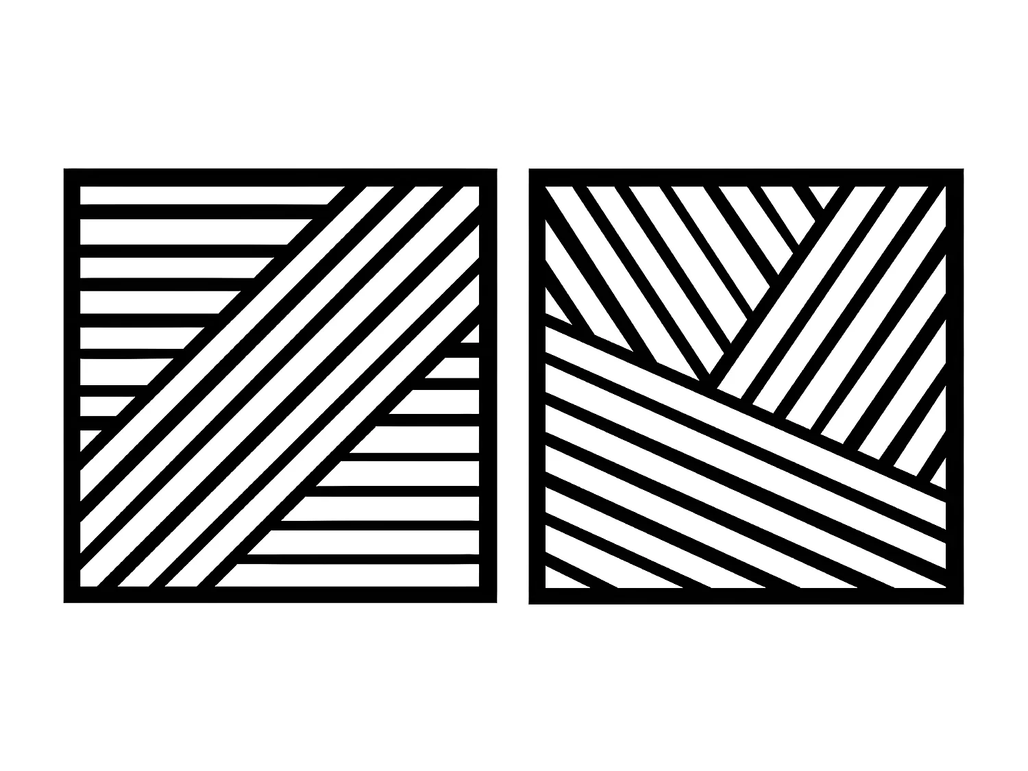 Dekoracja Metalowa Linie 3, Czarny, 150x3x75 cm, EPIKASA