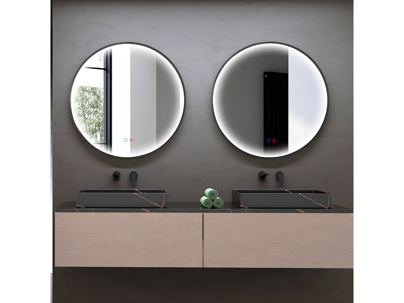 Miroir Salle de Bains Lumineux NÉPAL Anti-Buée et Éclairage Périmétral