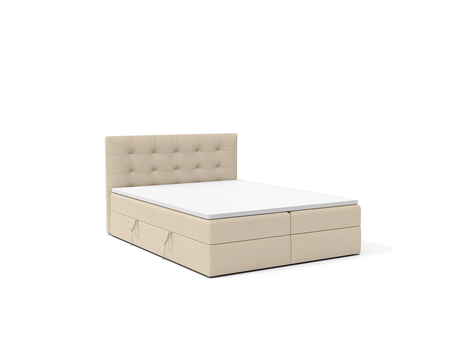 BOXSPRINGBETT Doppelbett Kolumbo Hellbeige 180x200 cm