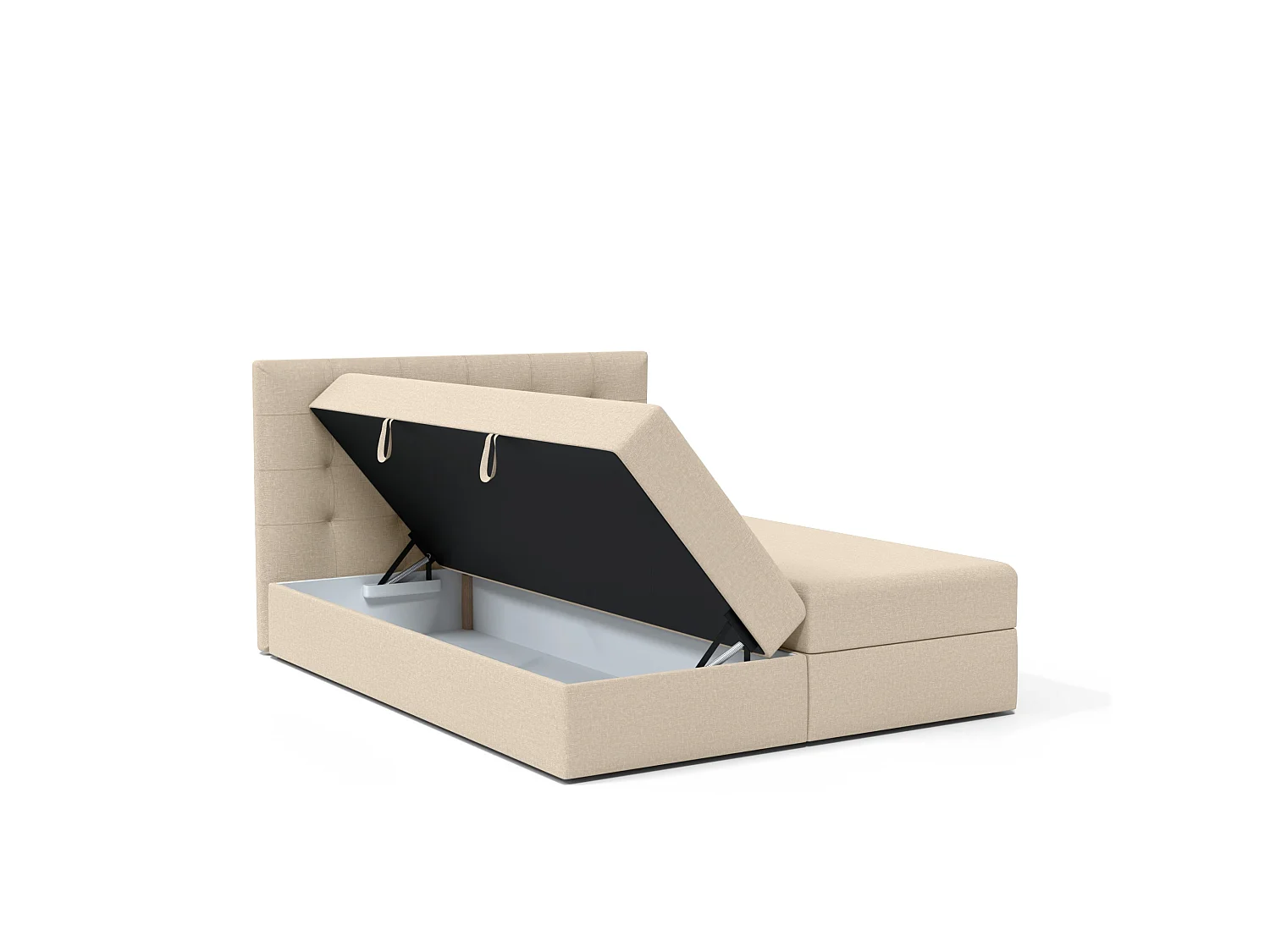 BOXSPRINGBETT Doppelbett Kolumbo Hellbeige 180x200 cm