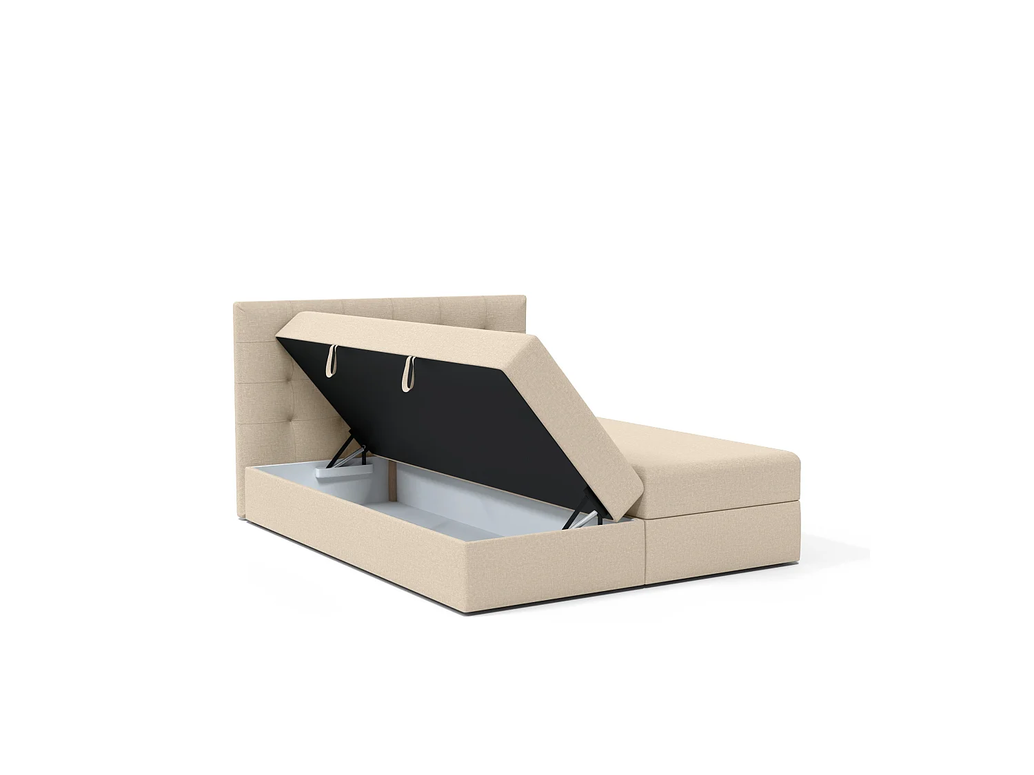 BOXSPRINGBETT Doppelbett Kolumbo Hellbeige 160x200 cm